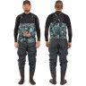 Полукомбинезон забродный NORFIN PILOT CAMO BOOTFOOT р.44-L с сапогами резина 83400-44-L